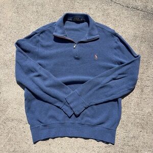 Polo Ralph Lauren Blue Quarter‑Zip Pullover Shirt